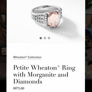 David Yurman Petite Wheaton w Morganite & Diamonds